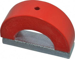 Eclipse - 3" Overall Width, 3/4" Deep, 2-1/2" High, 60 Lb Average Pull Force, Alnico Horseshoe Magnet - 1" Gap Width, 2-1/2" Pole Width, Grade 5 Alnico - Exact Tool & Supply
