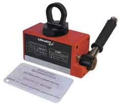 Eclipse - 4,400 Lb Load Capacity, Magnetic Lifter - 16" High x 9-3/8" Wide, 2 Poles, For Use with Flats & Rounds - Exact Tool & Supply