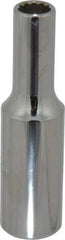 Proto - 3/8", 1/2" Drive, Deep Hand Socket - 12 Points, 3-1/4" OAL, Chrome Finish - Exact Tool & Supply