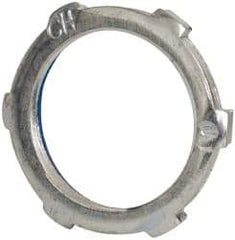 Cooper Crouse-Hinds - 1" Trade, Steel Threaded Rigid/Intermediate (IMC) Conduit Locknut - Noninsulated - Exact Tool & Supply