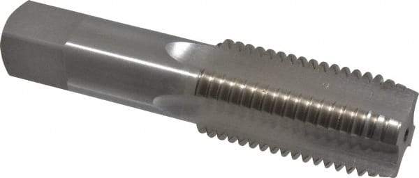 Interstate - 1-1/2 - 6 UNC 3B 4 Flute Bright Finish High Speed Steel Straight Flute Standard Hand Tap - Plug, Left Hand Thread, 6-3/8" OAL, H4 Limit, Oversize - Exact Tool & Supply