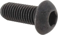 Value Collection - M12x1.75 Metric Coarse Hex Socket Drive, Button Screw - Grade 12.9 Alloy Steel, Black Oxide Finish, Fully Threaded, 30mm Length Under Head - Exact Tool & Supply