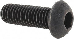 Value Collection - M12x1.75 Metric Coarse Hex Socket Drive, Button Screw - Grade 12.9 Alloy Steel, Black Oxide Finish, Fully Threaded, 35mm Length Under Head - Exact Tool & Supply