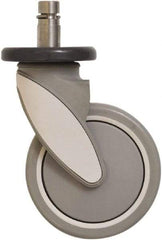 Eagle MHC - 5" Diam x 1-1/4" Wide x 8-5/8" OAH Stem Mount Swivel Caster - Polyurethane, 250 Lb Capacity, Delrin Bearing, 1" Round Stem - Exact Tool & Supply