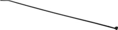 Thomas & Betts - 11.1" Long Black Nylon Standard Cable Tie - 30 Lb Tensile Strength, 1.31mm Thick, 76.2mm Max Bundle Diam - Exact Tool & Supply