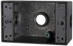 Cooper Crouse-Hinds - 1 Gang, (3) 1/2" Knockouts, Aluminum Rectangle Outlet Box - 4-9/16" Overall Height x 2-7/8" Overall Width x 2" Overall Depth, Weather Resistant - Exact Tool & Supply