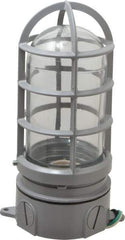 Cooper Crouse-Hinds - 120 Volt, 100 Watt, Incandescent Hazardous Location Light Fixture - Vaporproof, Corrosion & Heat Resistant, Aluminum Housing, 4-1/4" Wide x 8-7/8" High - Exact Tool & Supply
