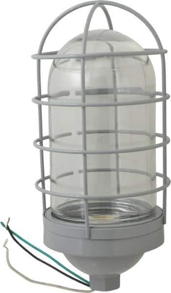 Cooper Crouse-Hinds - 120 Volt, 200 Watt, Incandescent Hazardous Location Light Fixture - Vaporproof, Corrosion & Heat Resistant, Aluminum Housing, 5-1/2" Wide x 11-1/2" High - Exact Tool & Supply