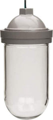 Cooper Crouse-Hinds - 120 Volt, 200 Watt, Incandescent Hazardous Location Light Fixture - Vaporproof, Corrosion & Heat Resistant, Aluminum Housing, 3-3/8" Wide x 9" High - Exact Tool & Supply