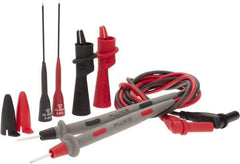 Fluke - Black/Red Electrical Test Equipment Leads Set - Use with Digital Multimeters - Exact Tool & Supply