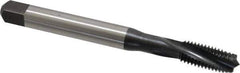Emuge - 5/16-18 UNC, 3 Flute, 15° Helix, Modified Bottoming Chamfer, Nitride/Oxide Finish, Cobalt Spiral Flute STI Tap - Right Hand Flute, 3-15/16" OAL, 0.381" Shank Diam, 0.866" Thread Length, 3BX Class of Fit, Series Rekord D-Ti - Exact Tool & Supply