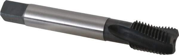 Emuge - 3/4-10 UNC, 3 Flute, 15° Helix, Modified Bottoming Chamfer, Nitride/Oxide Finish, Cobalt Spiral Flute STI Tap - Right Hand Flute, 5.512" OAL, 0.697" Shank Diam, 1.26" Thread Length, 3BX Class of Fit, Series Rekord D-Ti - Exact Tool & Supply