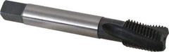 Emuge - 3/4-10 UNC, 3 Flute, 15° Helix, Modified Bottoming Chamfer, Nitride/Oxide Finish, Cobalt Spiral Flute STI Tap - Right Hand Flute, 5.512" OAL, 0.697" Shank Diam, 1.26" Thread Length, 3BX Class of Fit, Series Rekord D-Ti - Exact Tool & Supply