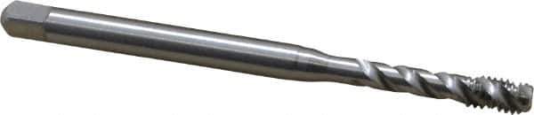 Emuge - #6-32 UNC, 3 Flute, 45° Helix, Bottoming Chamfer, Bright Finish, Cobalt Spiral Flute STI Tap - Right Hand Flute, 2.756" OAL, 0.194" Shank Diam, 0.512" Thread Length, 3B Class of Fit, Series Enorm Z - Exact Tool & Supply