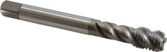Emuge - 7/16-14 UNC, 4 Flute, 45° Helix, Bottoming Chamfer, Bright Finish, Cobalt Spiral Flute STI Tap - Right Hand Flute, 4.331" OAL, 0.429" Shank Diam, 1.024" Thread Length, 3B Class of Fit, Series Enorm Z - Exact Tool & Supply
