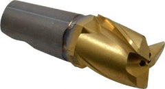 Seco - MM16 M06 Grade F40M Carbide End Milling Tip Insert - TiAlN/TiN Finish, 3 Flutes, 5/8" Cutting Diam, 0.758" Depth of Cut, 0.965" Extension, 0.031" Cnr Rad - Exact Tool & Supply