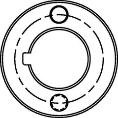 Kennametal - 5/8 Inch Hole Diameter, For 2.5 Inch Outside Diameter, Compatible Toolholder Style KVNS A2, Slotting Cutter Drive Ring - 1-1/8 Inch Ring Outside Diameter, 0.315 Inch Ring Width - Exact Tool & Supply