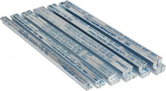 Precision Brand - 12" Long, Zinc-Plated Key Stock Assortment - Low Carbon Steel - Exact Tool & Supply