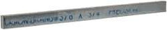 Precision Brand - 12" Long x 3/4" High x 3/8" Wide, Zinc-Plated Key Stock - Low Carbon Steel - Exact Tool & Supply