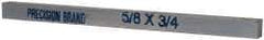 Precision Brand - 12" Long x 3/4" High x 5/8" Wide, Zinc-Plated Key Stock - Low Carbon Steel - Exact Tool & Supply