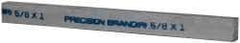 Precision Brand - 12" Long x 1" High x 5/8" Wide, Zinc-Plated Key Stock - Low Carbon Steel - Exact Tool & Supply