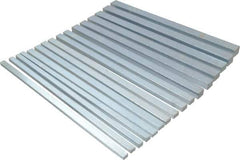 Precision Brand - 12" Long, Zinc-Plated Key Stock Assortment - Low Carbon Steel - Exact Tool & Supply