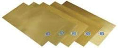 Precision Brand - 12 Piece, 0.001 to 0.015 Inch Thickness, Brass Shim Stock Sheet Assortment - 12 Inch Long x 6 Inch Wide - Exact Tool & Supply