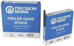Precision Brand - 0.001 Inch Thick x 25 Ft. Long x 1/2 Inch Wide, Feeler Stock Roll - High Carbon Steel - Exact Tool & Supply