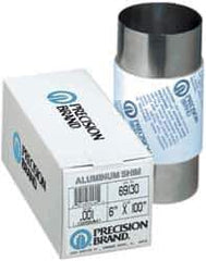Precision Brand - 100 Inch Long x 6 Inch Wide x 0.001 Inch Thick, Roll Shim Stock - Aluminum - Exact Tool & Supply