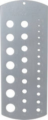 PEC Tools - 1.5mm to 12.5mm Hole Size Drill Gage - 30 Holes - Exact Tool & Supply