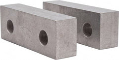 Gibraltar - 4-1/8" Wide x 1-1/2" High x 1" Thick, Flat/No Step Vise Jaw - Soft, Aluminum, Fixed Jaw, Compatible with 4" Vises - Exact Tool & Supply