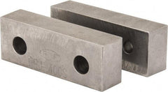 Gibraltar - 4-1/8" Wide x 1-1/2" High x 1" Thick, Flat/No Step Vise Jaw - Soft, Steel, Fixed Jaw, Compatible with 4" Vises - Exact Tool & Supply