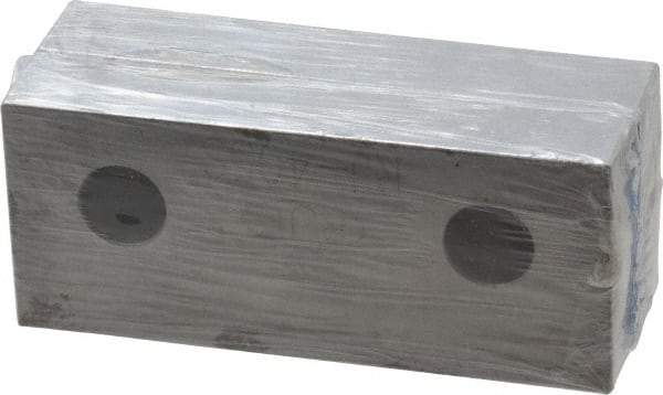 Gibraltar - 4-1/8" Wide x 1-3/4" High x 3/4" Thick, Flat/No Step Vise Jaw - Soft, Steel, Fixed Jaw, Compatible with 4" Vises - Exact Tool & Supply