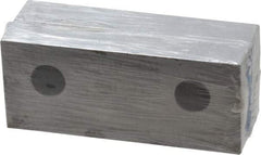 Gibraltar - 4-1/8" Wide x 1-3/4" High x 3/4" Thick, Flat/No Step Vise Jaw - Soft, Steel, Fixed Jaw, Compatible with 4" Vises - Exact Tool & Supply