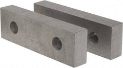Gibraltar - 8-1/8" Wide x 2-1/2" High x 1-1/4" Thick, Flat/No Step Vise Jaw - Soft, Aluminum, Fixed Jaw, Compatible with 8" Vises - Exact Tool & Supply