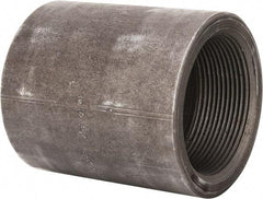 Made in USA - Size 2 x 1", Class 3,000, Forged Carbon Steel Black Pipe Reducing Coupling - 3,000 psi, Threaded End Connection - Exact Tool & Supply
