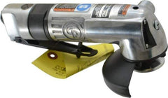 Chicago Pneumatic - 4" Wheel Diam, 12,000 RPM, Pneumatic Angle & Disc Grinder - 3/8-24 Spindle, 24 CFM, Rear Exhaust - Exact Tool & Supply