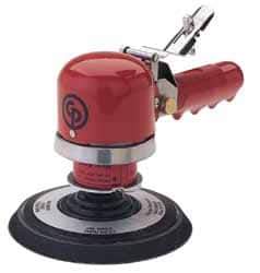Chicago Pneumatic - 10,000 OPM, 18 CFM Air Consumption, Palm Air Orbital Sander - Round Pad, 1/4" Inlet - Exact Tool & Supply