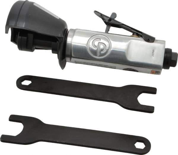Chicago Pneumatic - 2-7/8" Wheel Diam, 20,000 RPM, Pneumatic Cutoff & Cutoff-Grinder Tool - Straight Handle, 1/4" Inlet - Exact Tool & Supply