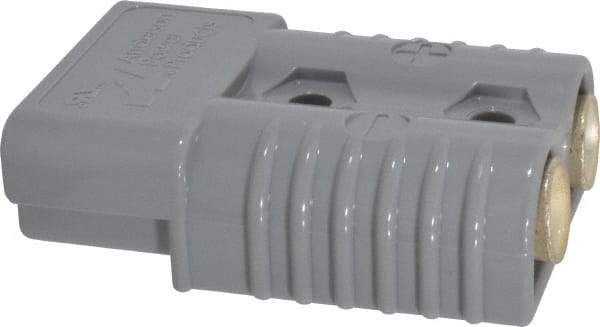 Made in USA - 1/0 AWG, 600 V, 175 A, Battery Connector - Gray - Exact Tool & Supply
