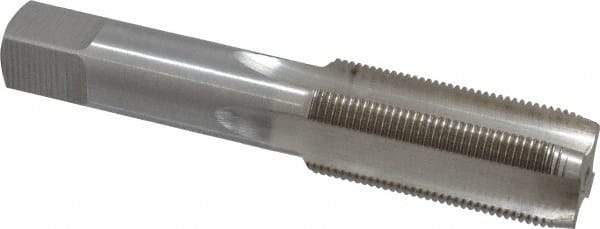 Interstate - M24x1.50 Metric Fine 4 Flute Bright Finish High Speed Steel Straight Flute Standard Hand Tap - Plug, Right Hand Thread, 4-29/32" OAL, 2-7/32" Thread Length, D7 Limit, Oversize - Exact Tool & Supply