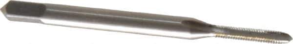 Interstate - M2x0.40 Metric Coarse, 2 Flute, Bright Finish, High Speed Steel Spiral Point Tap - Plug Chamfer, Right Hand Thread, 1-3/4" OAL, 7/16" Thread Length, 6H Class of Fit - Exact Tool & Supply