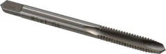 Interstate - M5x1.00 Metric Special, 2 Flute, Bright Finish, High Speed Steel Spiral Point Tap - Plug Chamfer, Right Hand Thread, 2-3/8" OAL, 7/8" Thread Length - Exact Tool & Supply