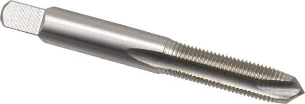 Interstate - M9x1.00 Metric Fine, 3 Flute, Bright Finish, High Speed Steel Spiral Point Tap - Plug Chamfer, Right Hand Thread, 2-23/32" OAL, 1-1/8" Thread Length - Exact Tool & Supply