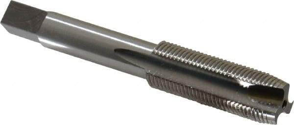 Interstate - M14x1.25 Metric Fine, 3 Flute, Bright Finish, High Speed Steel Spiral Point Tap - Plug Chamfer, Right Hand Thread, 3-19/32" OAL, 1-21/32" Thread Length - Exact Tool & Supply