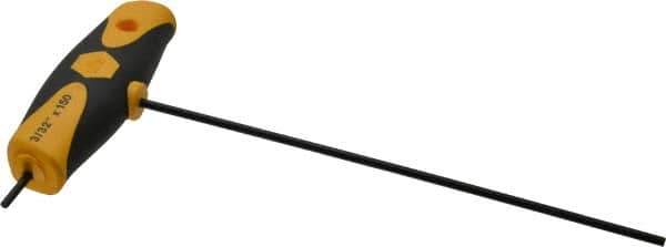 Wiha - 3/32" Hex, T-Handle Cushion Grip, Hex Key - 5-29/32" OAL, Inch System of Measurement - Exact Tool & Supply