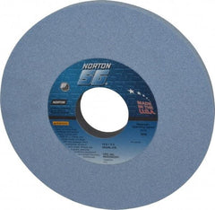 Norton - 12" Diam x 3" Hole x 1" Thick, J Hardness, 46 Grit Surface Grinding Wheel - Ceramic, Type 1, Coarse Grade, 2,070 Max RPM, Vitrified Bond, No Recess - Exact Tool & Supply