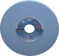 Norton - 7" Diam x 1-1/4" Hole x 1/2" Thick, K Hardness, 80 Grit Surface Grinding Wheel - Ceramic, Type 1, Medium Grade, 3,600 Max RPM, Vitrified Bond, No Recess - Exact Tool & Supply
