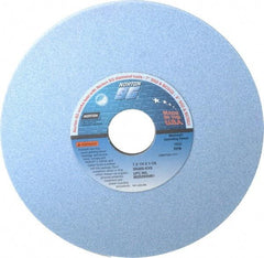 Norton - 7" Diam x 1-1/4" Hole x 1/4" Thick, K Hardness, 60 Grit Surface Grinding Wheel - Ceramic, Type 1, Medium Grade, 3,600 Max RPM, Vitrified Bond, No Recess - Exact Tool & Supply