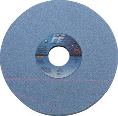 Norton - 7" Diam x 1-1/4" Hole x 1" Thick, J Hardness, 46 Grit Surface Grinding Wheel - Ceramic, Type 5, Coarse Grade, 3,600 Max RPM, Vitrified Bond, One-Side Recess - Exact Tool & Supply